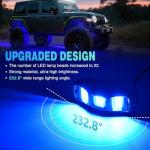 Nilight RGBW LED Rock Lights Kit for ATVs
