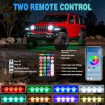 Nilight RGBW LED Rock Lights Kit for ATVs