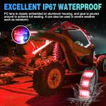 Nilight RGBW LED Rock Lights Kit for ATVs