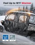 KEMIMOTO Water-Resistant Zipper Soft Doors for UTV