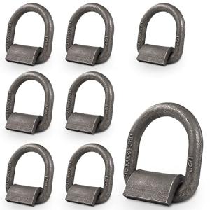 1/2" Heavy-Duty Weld-On D-Ring Tie Downs (8 Pack)