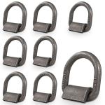 1/2" Heavy-Duty Weld-On D-Ring Tie Downs (8 Pack)