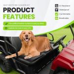 HECASA Seat Bottom Cushion Compatible with 2011-2018 Polaris RANGER 4X4 6X6 800 900 DIESEL CREW/XP 800/570 Full Size Replacement for 2684884-070 UTV Bottom Seat