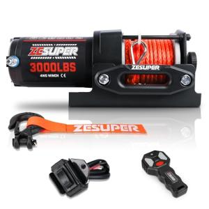 ZESUPER 3000 lb 12V DC Electric ATV Winch
