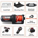 ZESUPER 3000 lb 12V DC Electric ATV Winch