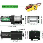 Zostera 2000lb Electric ATV Winch with Remote