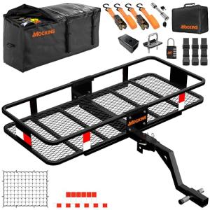 Mockins Heavy-Duty Folding Luggage Rack & Cargo Bag