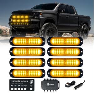 Xprite 12 LED Amber Strobe Light Kit