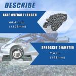 44-Inch Go Kart Rear Axle Kit with Components