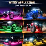 RGB LED Rock Lights for UTVs and Trucks