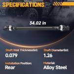 ATVMaster Rear Drive Shaft for Polaris Ranger XP 1000