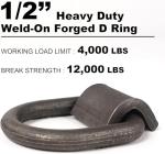 Heavy Duty Weld-On D-Ring Tie Down Anchors