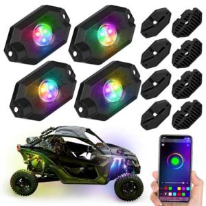 Multi-Color LED Rock Lights Kit with App Control
