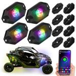 Multi-Color LED Rock Lights Kit with App Control