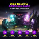 Multi-Color LED Rock Lights Kit with App Control