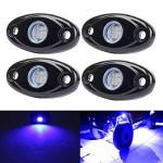 Blue LED Rock Lights with 4 Waterproof Pods