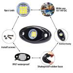 Blue LED Rock Lights with 4 Waterproof Pods