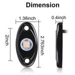 Blue LED Rock Lights with 4 Waterproof Pods