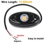 Blue LED Rock Lights with 4 Waterproof Pods