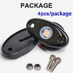 Blue LED Rock Lights with 4 Waterproof Pods