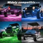 RGB LED Rock Lights Kit for ATV and UTV