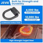 Heavy Duty Weld-On Forged D Rings (4 Pack)