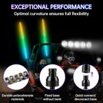 3FT RGB LED Light Whips with Remote and Music