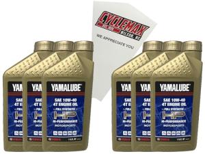 Cyclemax Yamaha Yamalube 10W-40 Oil Six Pack