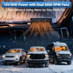 Portable 12V 50W Windshield Defroster and Heater