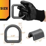 8 Pack Heavy Duty Weld-On D Rings