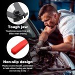 Dickno 2 PCS CV Joint Boot Clamp Pliers, Heavy Duty Automotive Clamp Pliers Kit with CV Boot Clamps, Universal Ear CV Axle Boot Clamp Pliers, Vehicle Repair Tool for Car ATV UTV (Red)