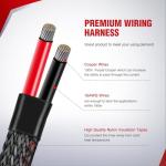 Nilight 16 AWG Wiring Harness Kit for ATVs