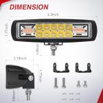 Nilight 6-Inch LED Light Pods with Dual Control