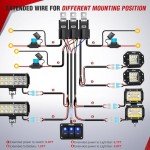Nilight LED Light Bar Wiring Harness Kit 12V