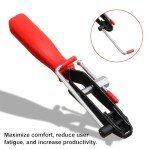 Dickno 2 PCS CV Joint Boot Clamp Pliers, Heavy Duty Automotive Clamp Pliers Kit with CV Boot Clamps, Universal Ear CV Axle Boot Clamp Pliers, Vehicle Repair Tool for Car ATV UTV (Red)