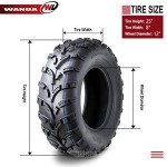 WANDA 25x8-12 6-Ply ATV/UTV Mud Tires