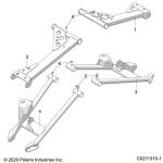 Polaris ATV Rear Left Weld-UCA Genuine Part