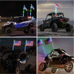 S7 Remote Control RGB LED Whip Lights 2-Pack