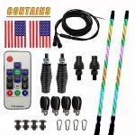 S7 Remote Control RGB LED Whip Lights 2-Pack