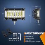 Nilight 5.5 Inch LED Light Bar with Wiring Kit