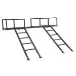 ALMULOO Adjustable Raised Truck Bed Rack for ATV UTV Extra Storage Space Steel Black