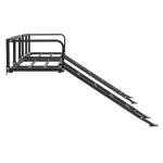 ALMULOO Adjustable Raised Truck Bed Rack for ATV UTV Extra Storage Space Steel Black