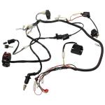 Full Electric Wire Harness Wiring Harness Loom CDI Coil Solenoid Kit for 4 Stroke Engine GY6 125cc 150cc Quad Go Kart ATV Scooter Buggy 4-Wheeler