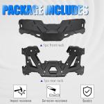 A & UTV PRO ATV Front Rack & Rear Rack Kit for Polaris Sportsman 570 450 Accessories 2017-2020, 2022-2024 Touring 570 Storage Cover Lid Rear Rack Assembly Kit, Replace OEM # 2636440-070, 2635059-070