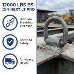 Heavy Duty 1/2" Steel D-Rings for Tiedowns