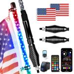 RGB LED Whip Lights with Remote Control - 2 Pack