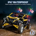 RGB LED Whip Lights with Remote Control - 2 Pack