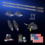 RGB LED Whip Lights with Remote Control - 2 Pack