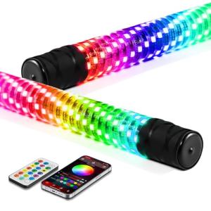 Auxbeam 2FT RGB LED Whip Lights with Control