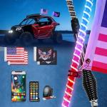 Nilight 2FT RGB LED Whip Light with Bluetooth